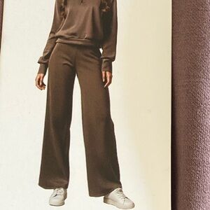 MILK + JONEY , size: XL Women's Brown Wide-Leg Pants